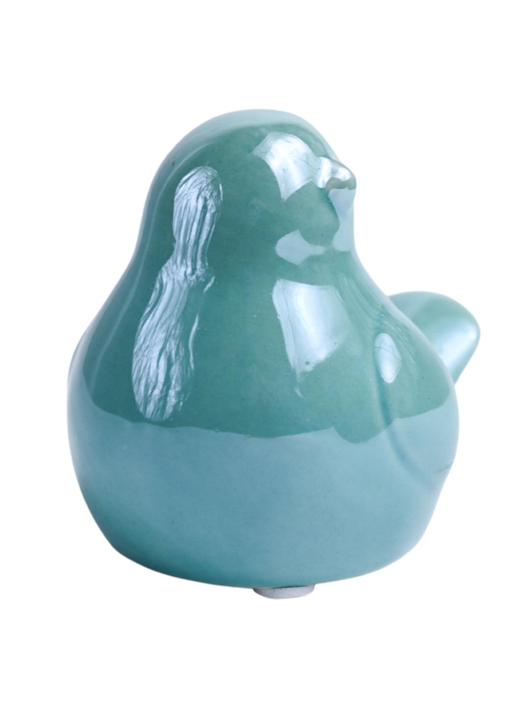 VON CASA Ceramic Decorative Bird - Skyblue, Set Of 2 - MARKET99