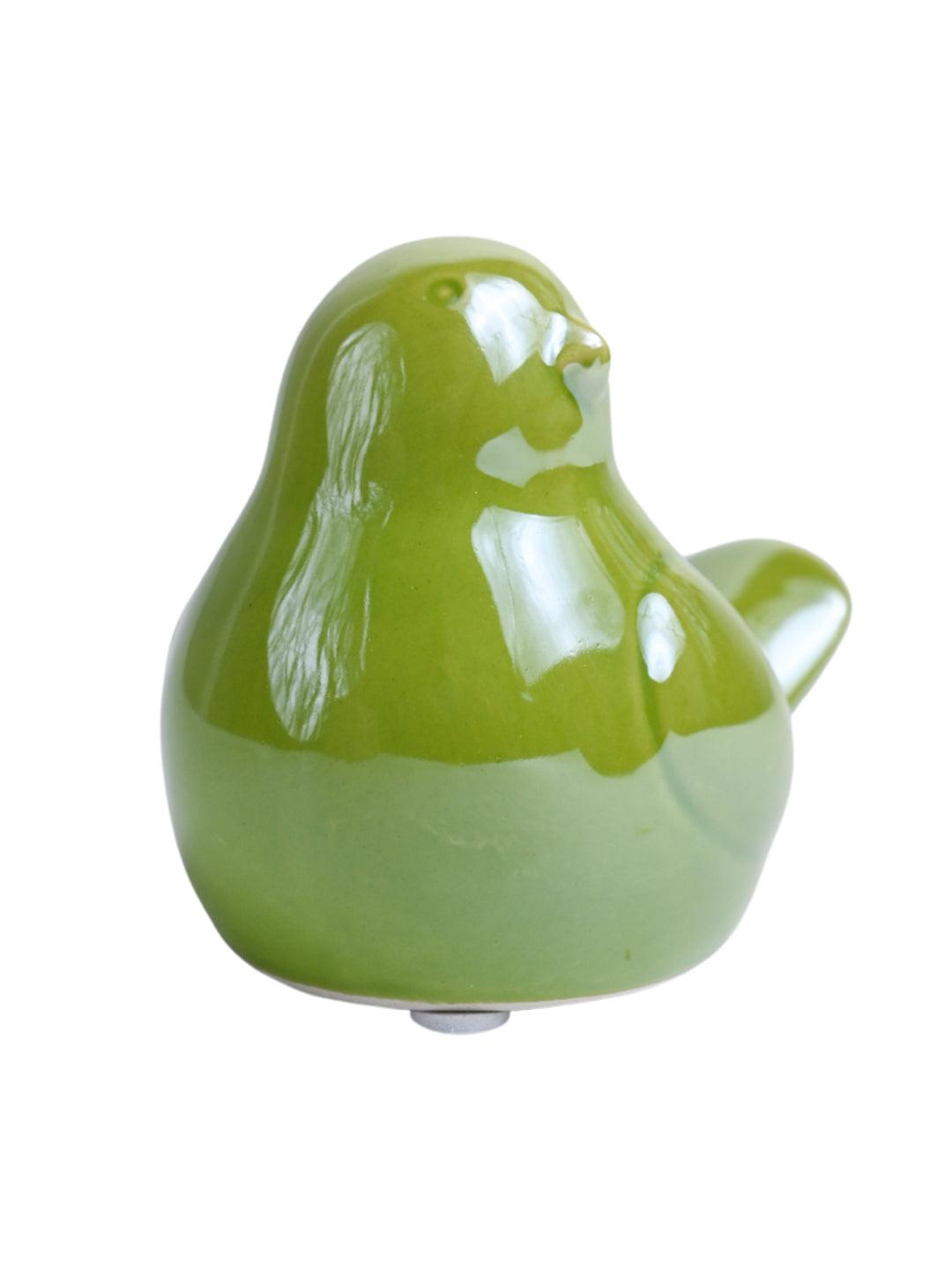 VON CASA Ceramic Decorative Bird - Green, Set Of 2 - MARKET99