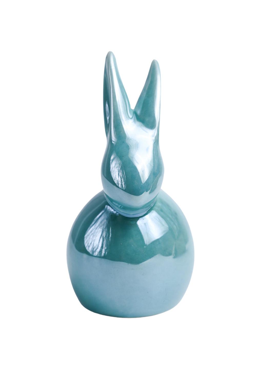 VON CASA Ceramic Decorative Rabbit - Skyblue, Set Of 2 - MARKET99