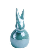 VON CASA Ceramic Decorative Rabbit - Skyblue, Set Of 2 - MARKET99