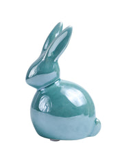 VON CASA Ceramic Decorative Rabbit - Skyblue, Set Of 2 - MARKET99