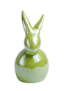 VON CASA Ceramic Decorative Rabbit - Green, Set Of 2 - MARKET99