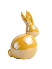 VON CASA Ceramic Decorative Rabbit - Yellow, Set Of 2 - MARKET99