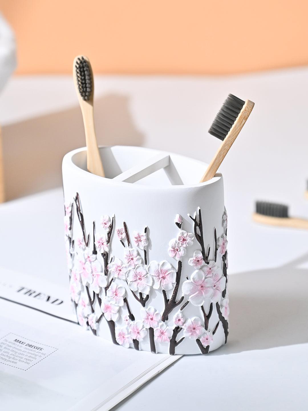 VON CASA White Toothbrush Holder - 420Ml - MARKET99