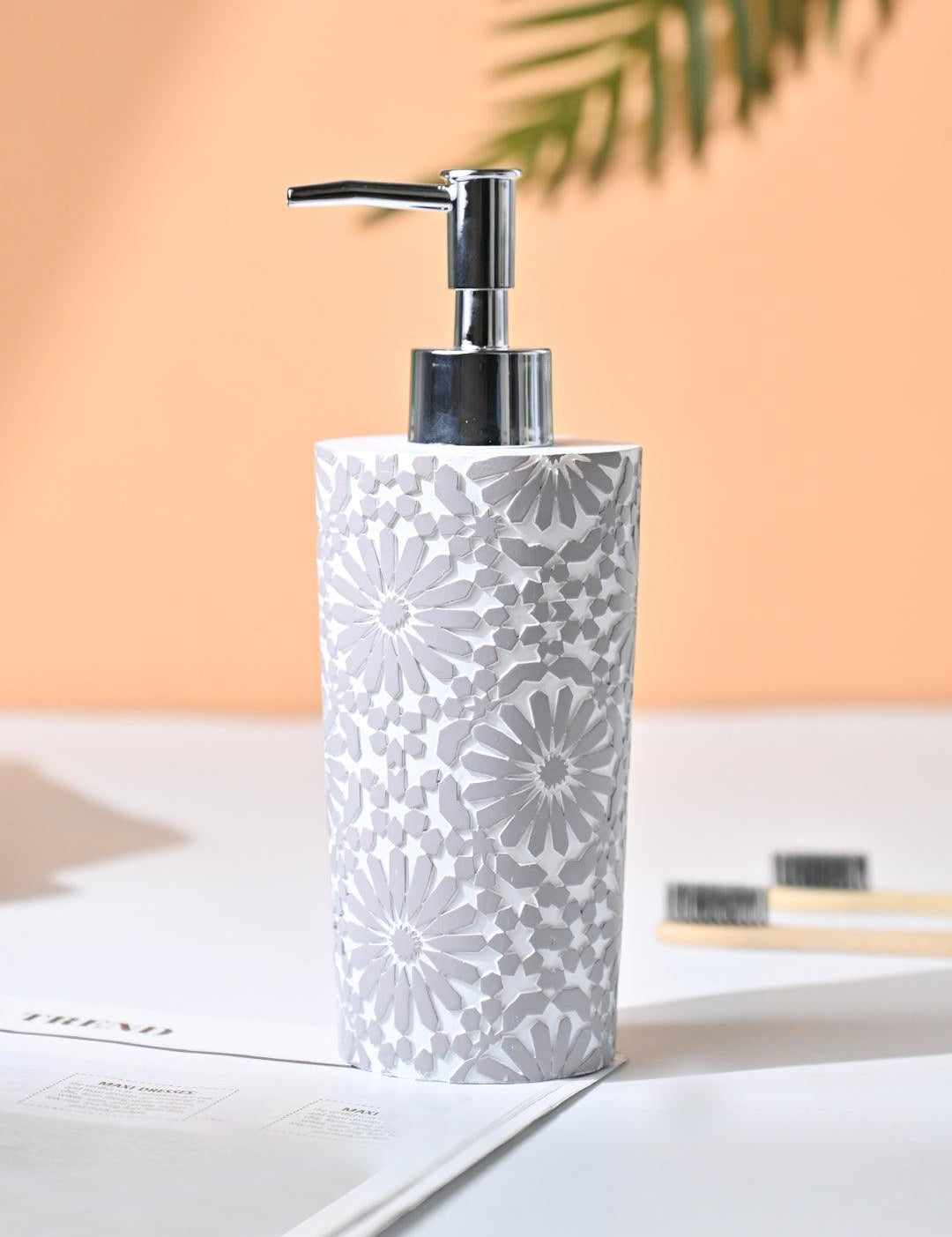 VON CASA White &Grey Soap Dispenser - 330Ml - MARKET99