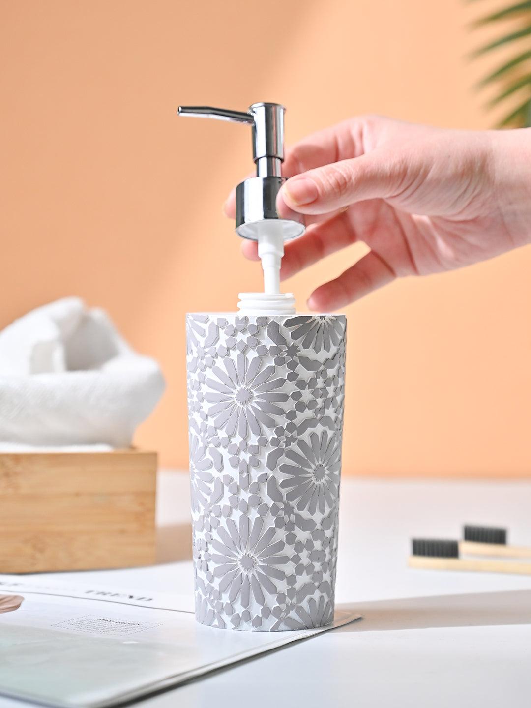 VON CASA White &Grey Soap Dispenser - 330Ml - MARKET99