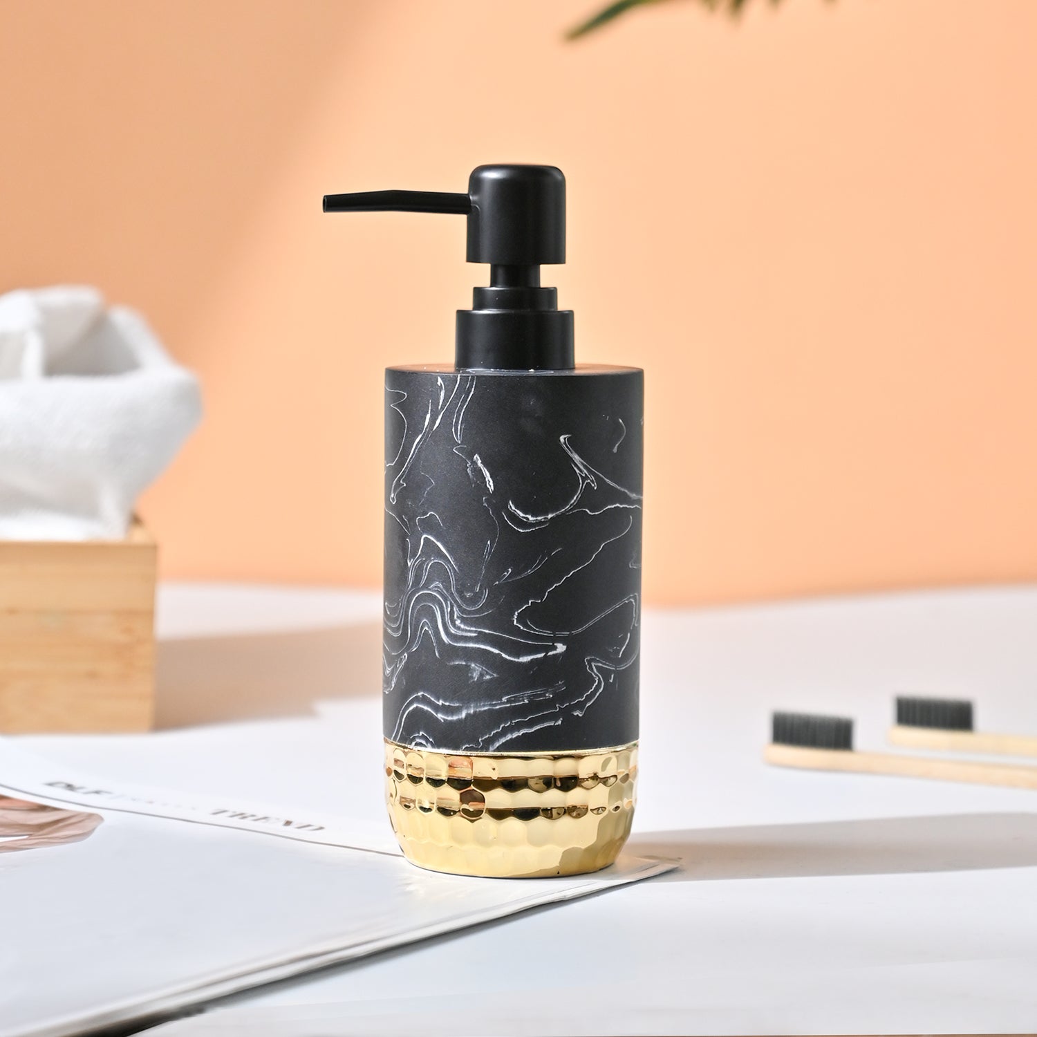 VON CASA Charcole Soap Dispenser - 200Ml