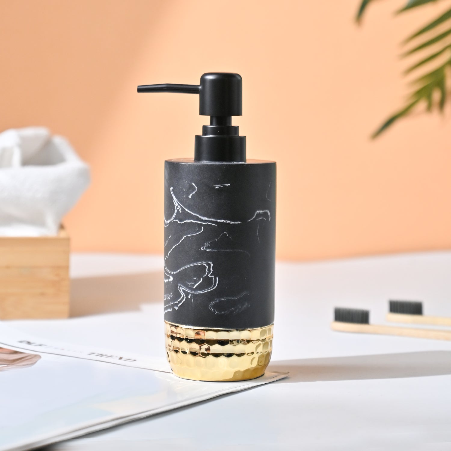 VON CASA Charcole Soap Dispenser - 200Ml