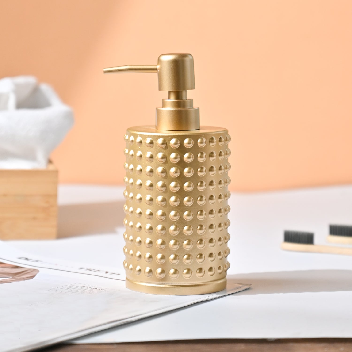 VON CASA Golden Soap Dispenser - 420Ml