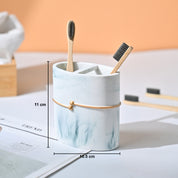 VON CASA White & Green Bathroom - Set Of 2