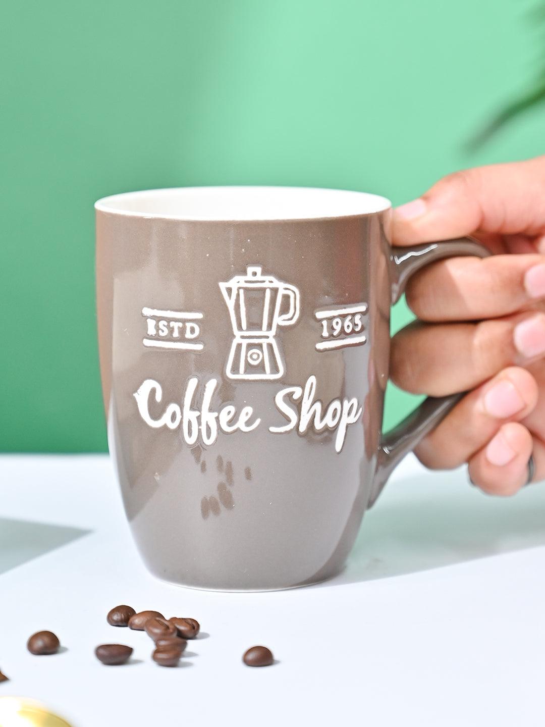 VON CASA Brown Mug (Coffee Shop) - 340Ml