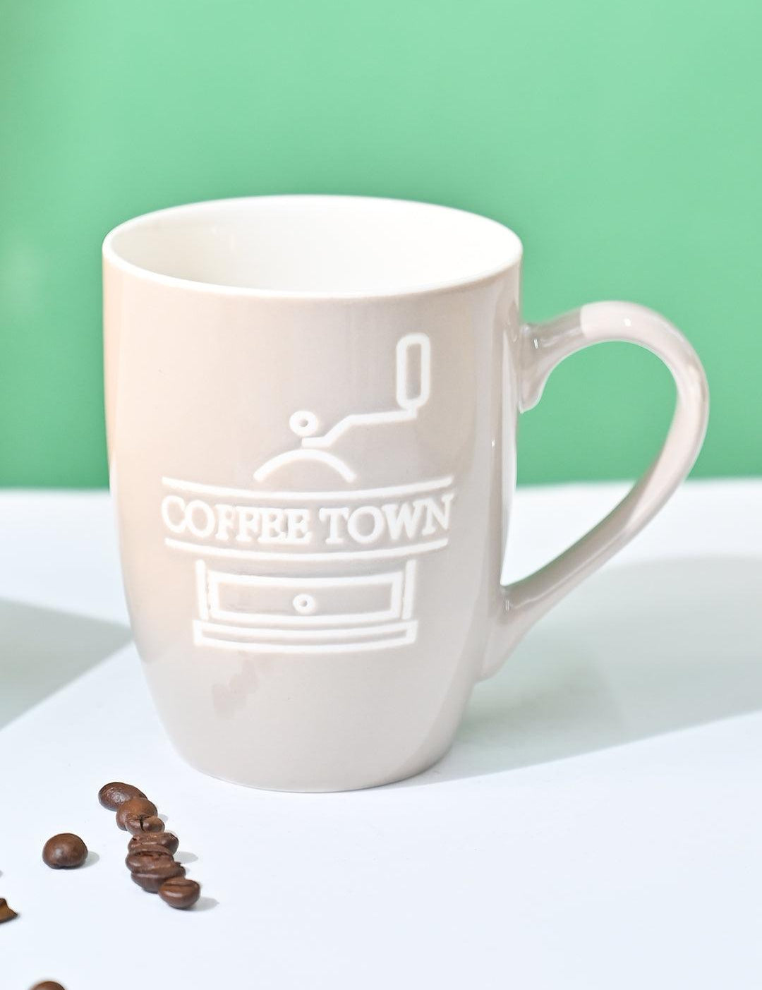 VON CASA Cream Mug (Coffee Town) - 340Ml - MARKET99