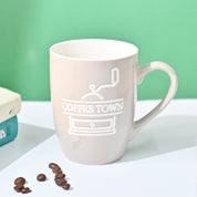 VON CASA Cream Mug (Coffee Town) - 340Ml