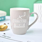 VON CASA Cream Mug (Coffee Town) - 340Ml