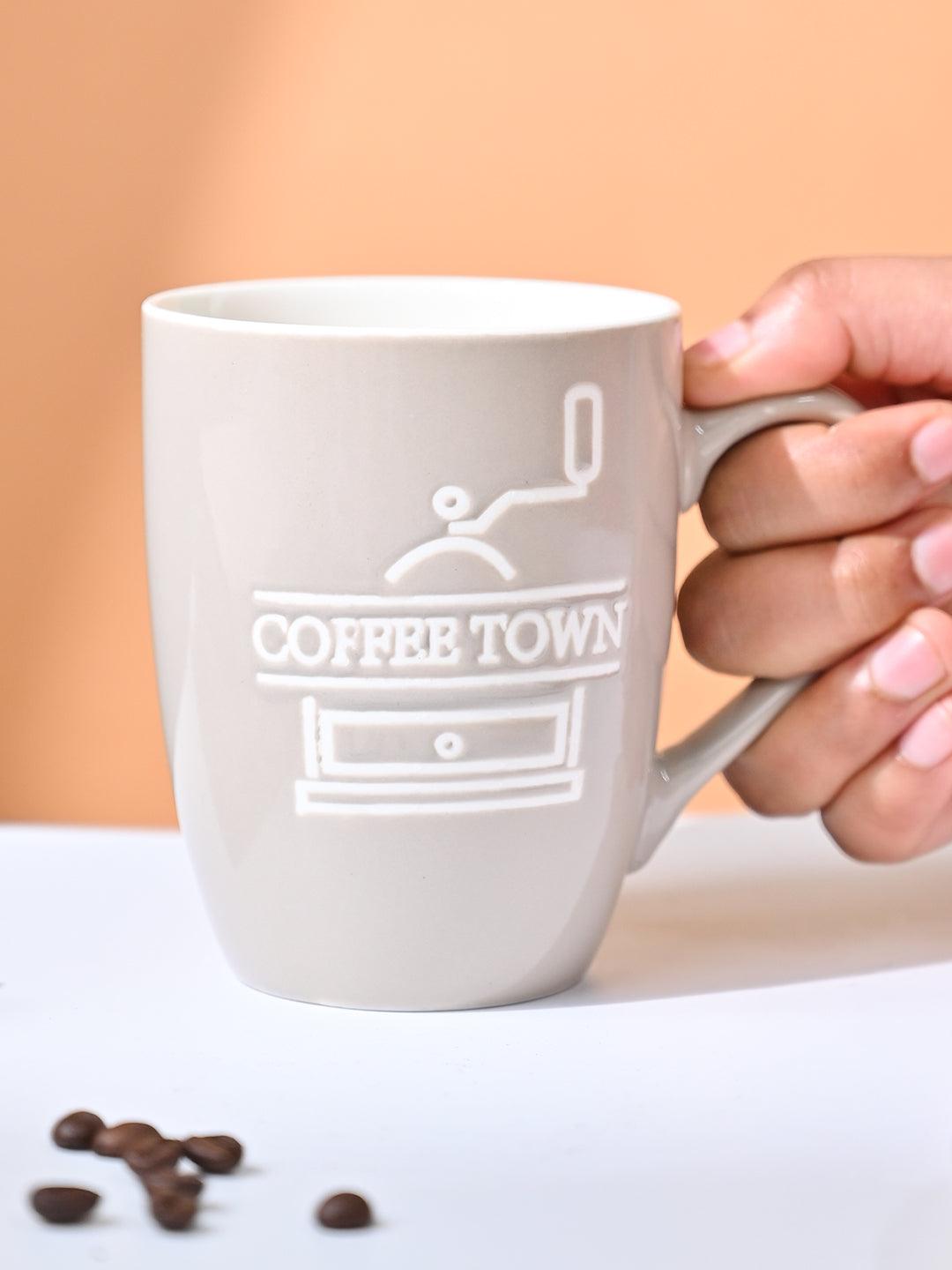 VON CASA Cream Mug (Coffee Town) - 340Ml