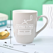 VON CASA Cream Mug (Coffee Town) - 340Ml