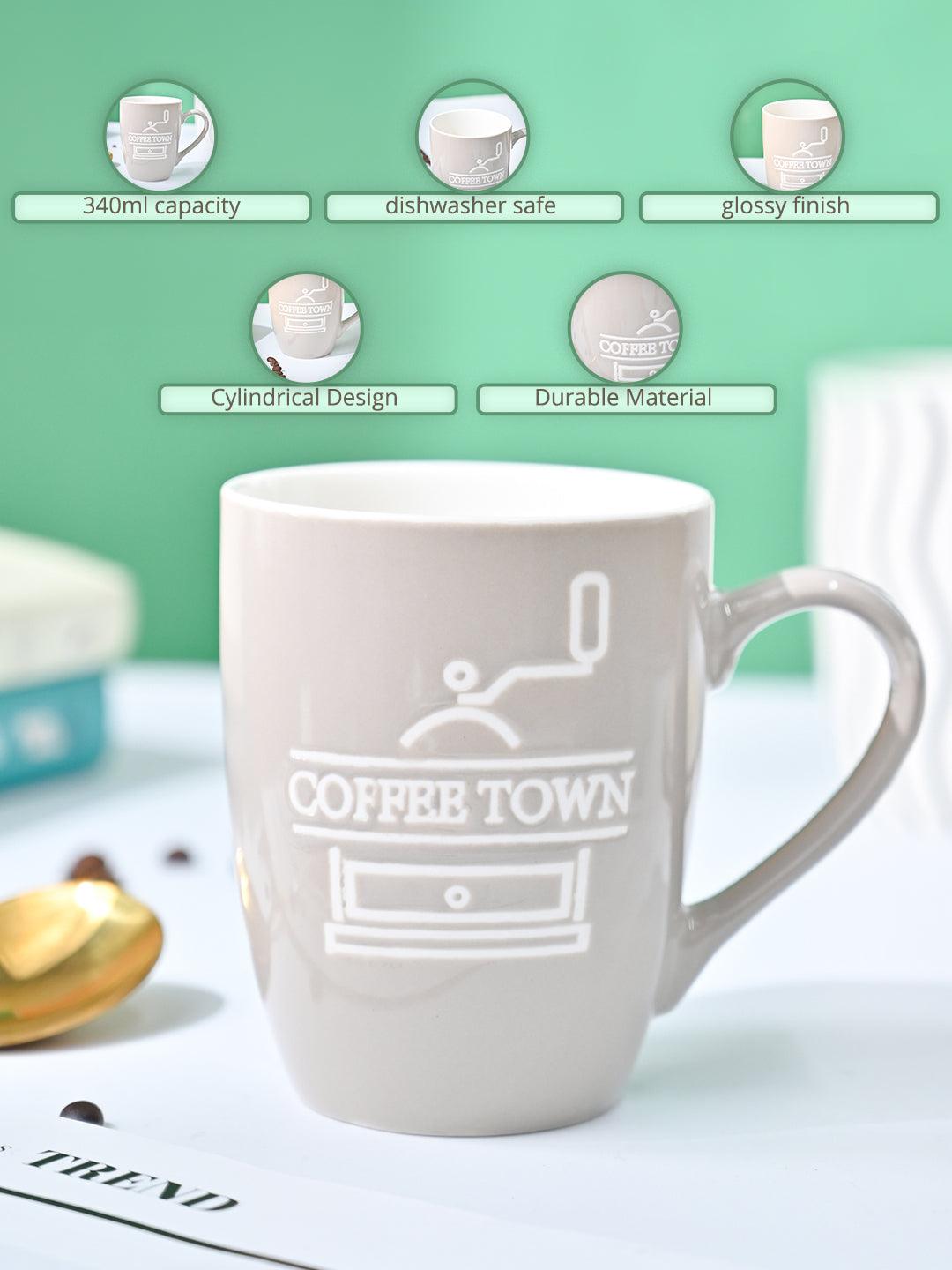 VON CASA Cream Mug (Coffee Town) - 340Ml - MARKET99