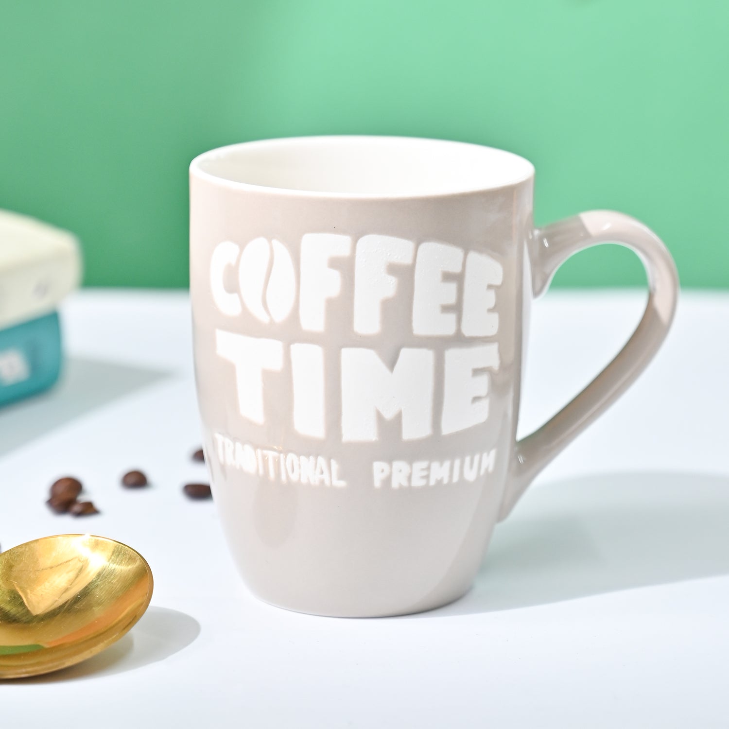VON CASA Cream Mug (Coffee Time) - 340Ml