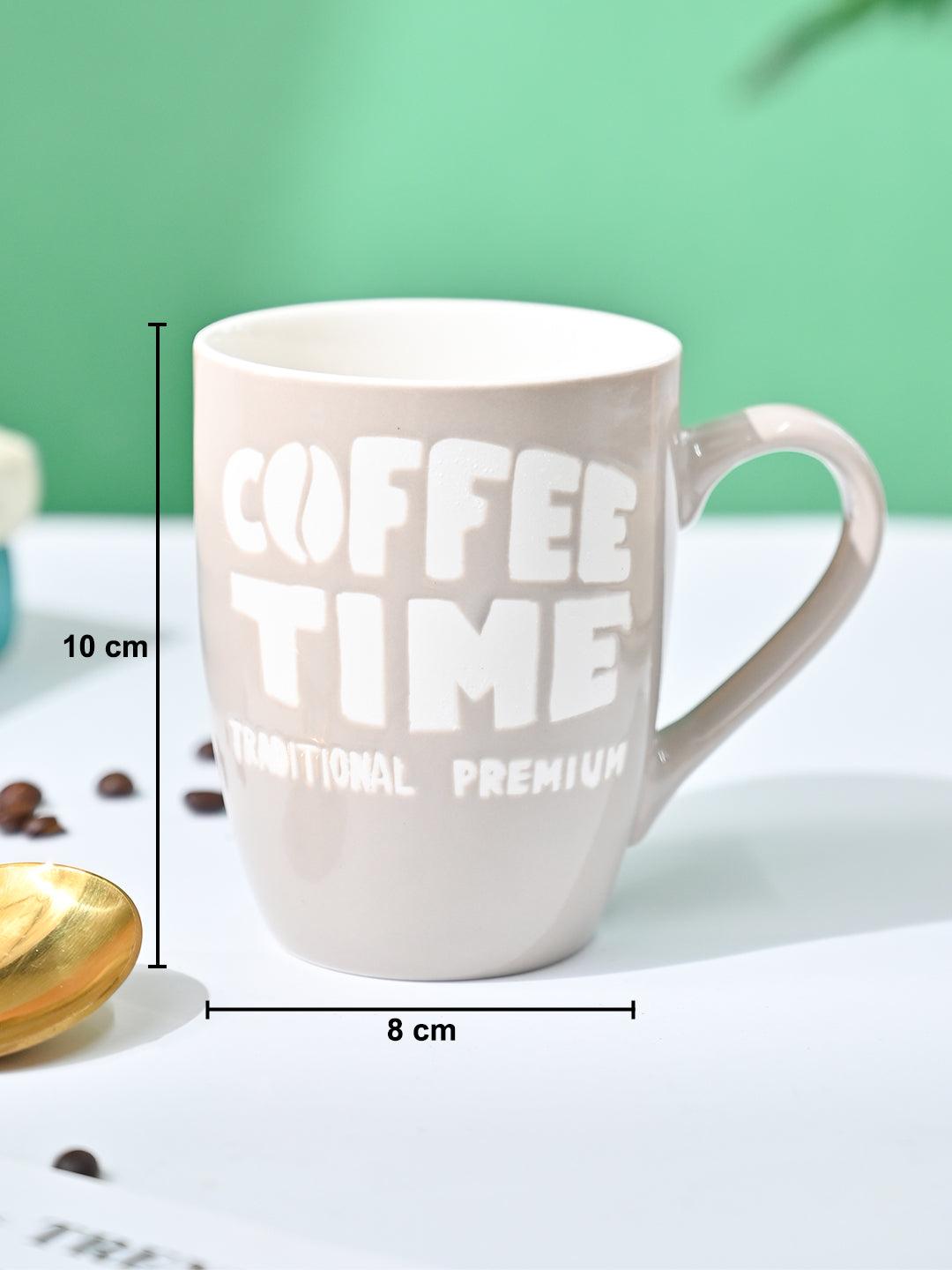 VON CASA Cream Mug (Coffee Time) - 340Ml
