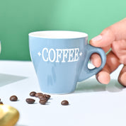 VON CASA Grey Coffee Mug - Set Of 2, 90Ml Each