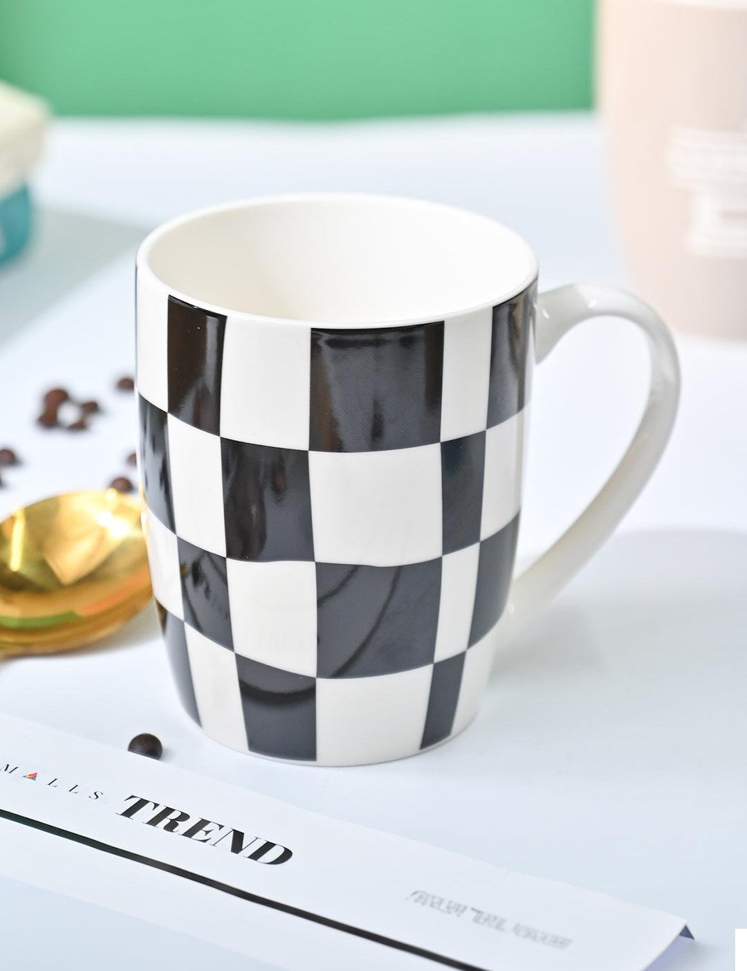 VON CASA Black & White Mug - 380Ml - MARKET99