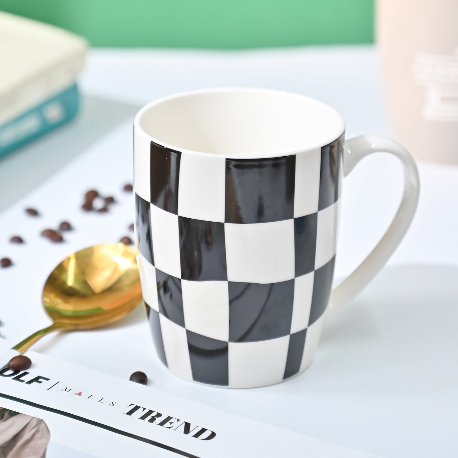 VON CASA Black & White Mug - 380Ml
