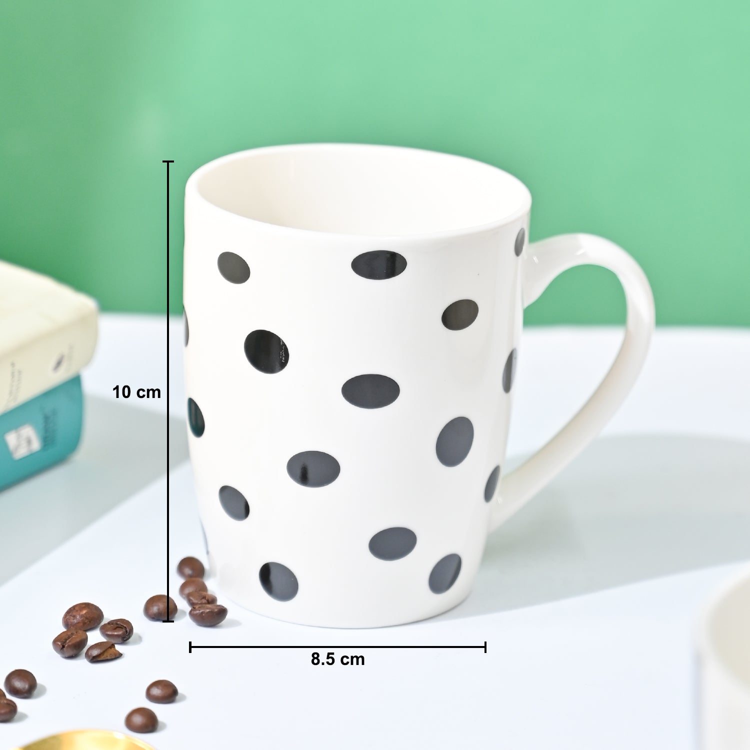 VON CASA Black & White Mug - 380Ml