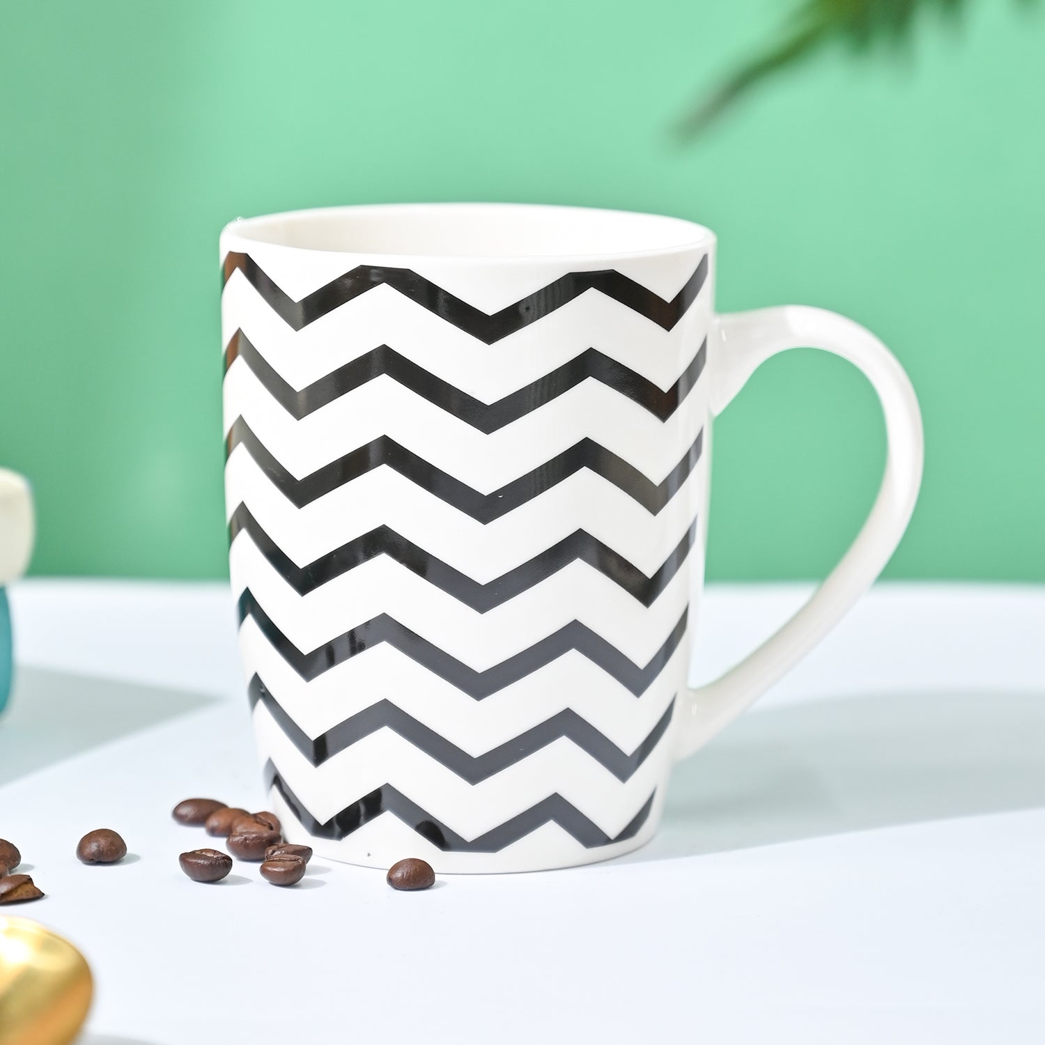 VON CASA Black & White Mug - 380Ml