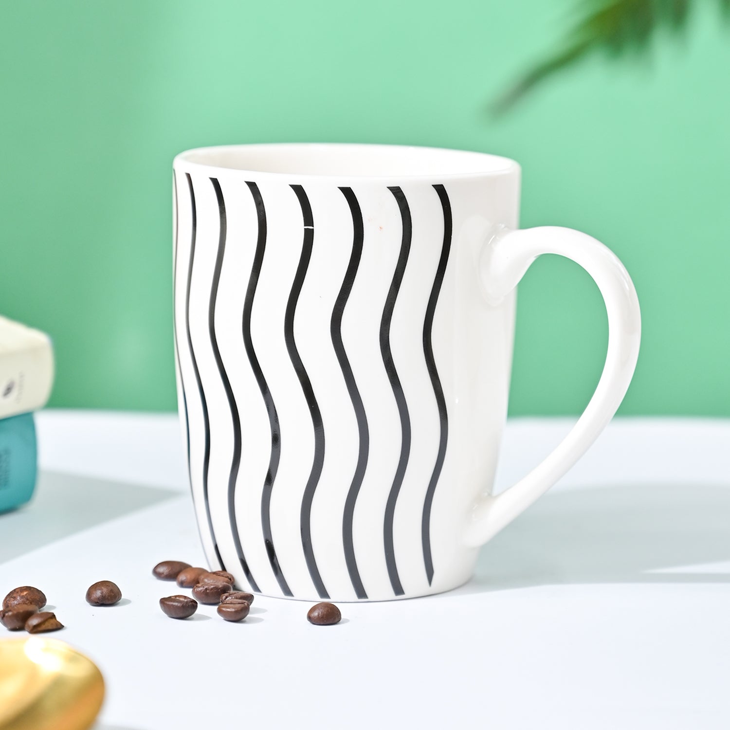 VON CASA Black & White Mug - 380Ml