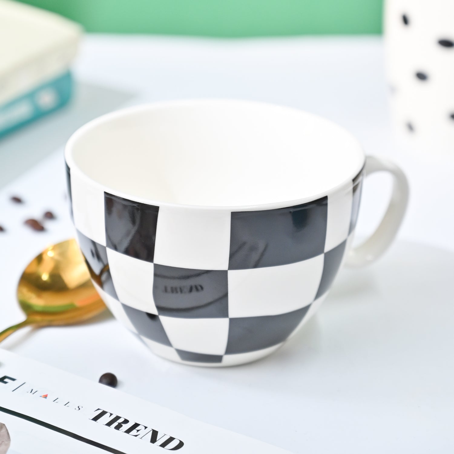 VON CASA Black & White Tea Cup - 420Ml