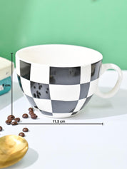 VON CASA Black & White Tea Cup - 420Ml - MARKET99