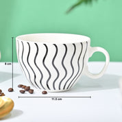 VON CASA Black & White Tea Cup - 420Ml