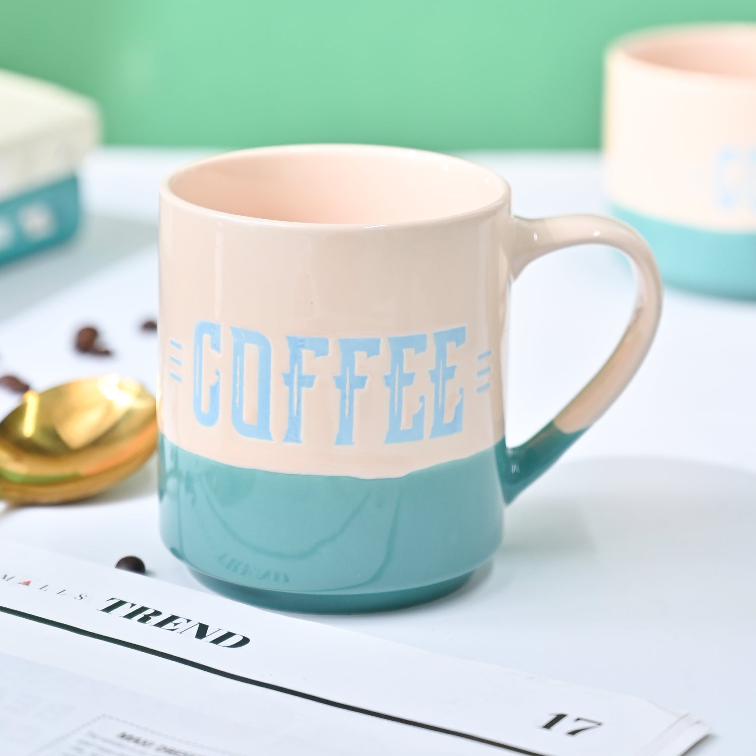 VON CASA Beige Coffee Mug - 350Ml