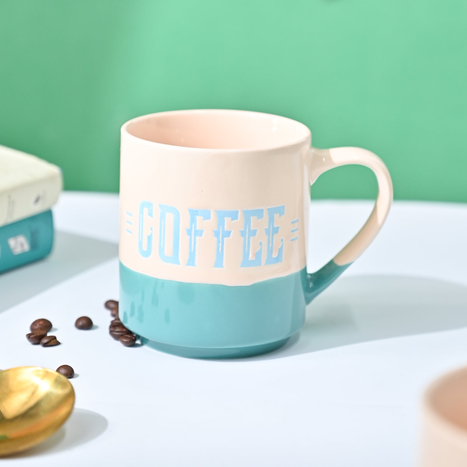 VON CASA Beige Coffee Mug - 350Ml
