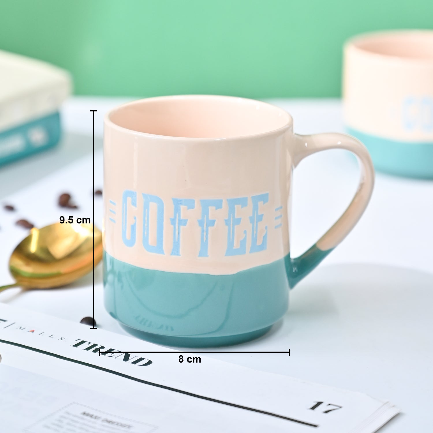 VON CASA Beige Coffee Mug - 350Ml