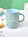 VON CASA Green Mug (So Happy) - 420Ml - MARKET99