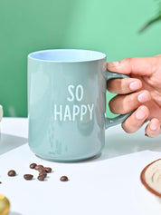 VON CASA Green Mug (So Happy) - 420Ml - MARKET99