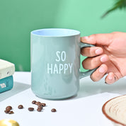 VON CASA Green Mug (So Happy) - 420Ml