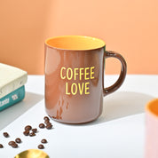 VON CASA Brown Mug (Coffee Love) - 420Ml