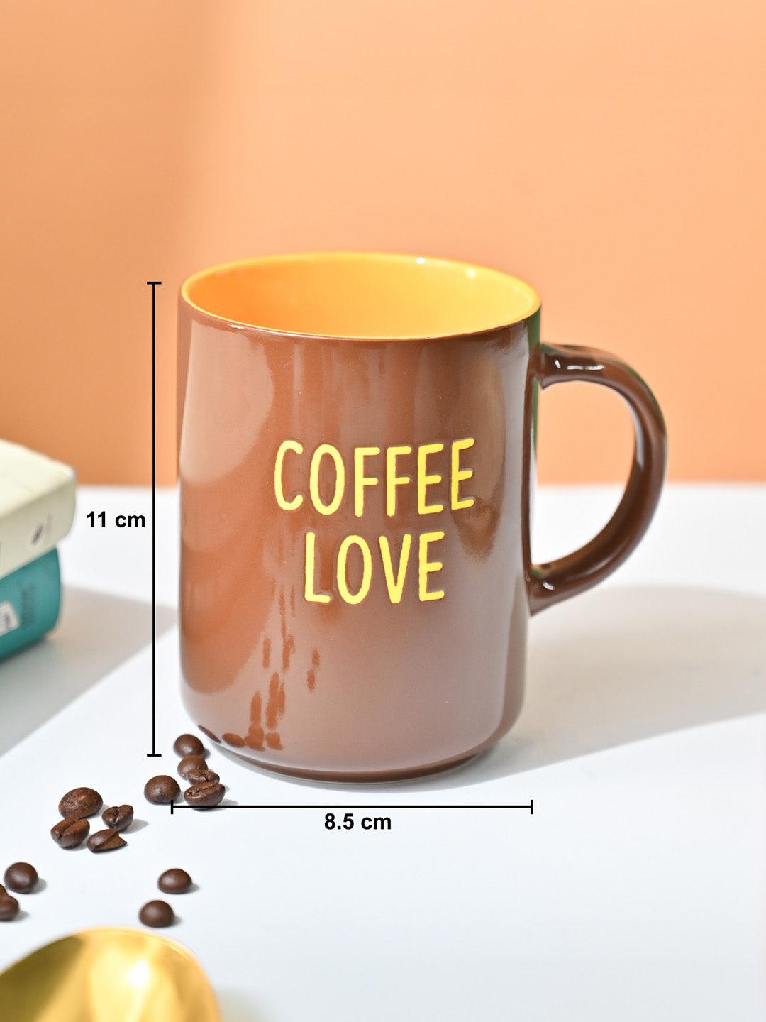 VON CASA Brown Mug (Coffee Love) - 420Ml - MARKET99