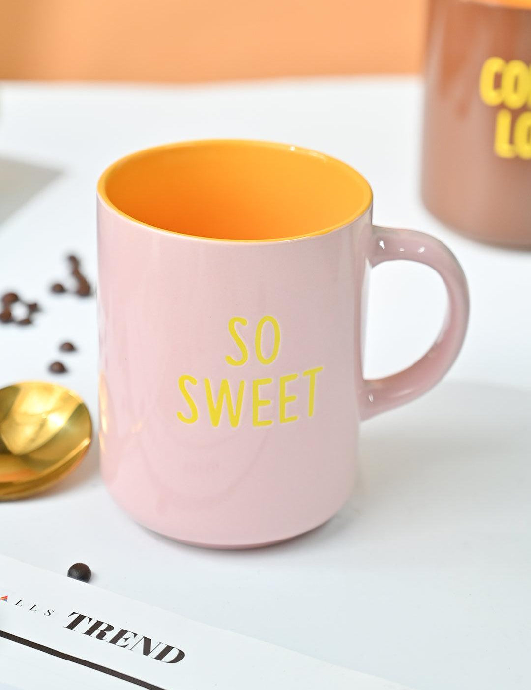 VON CASA Pink Mug (So Sweet) - 420Ml - MARKET99