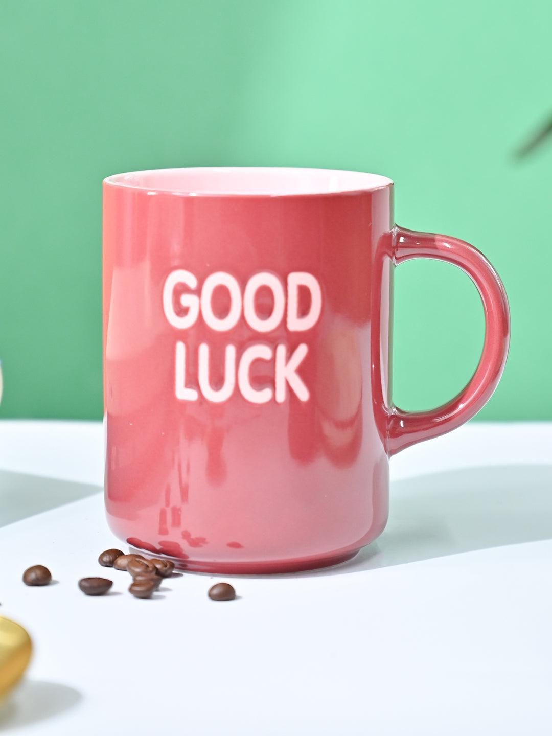 VON CASA Red Mug (Good Luck) - 420Ml - MARKET99