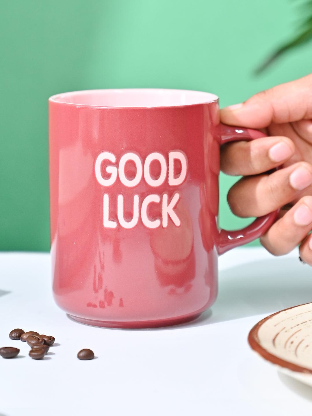 VON CASA Red Mug (Good Luck) - 420Ml - MARKET99