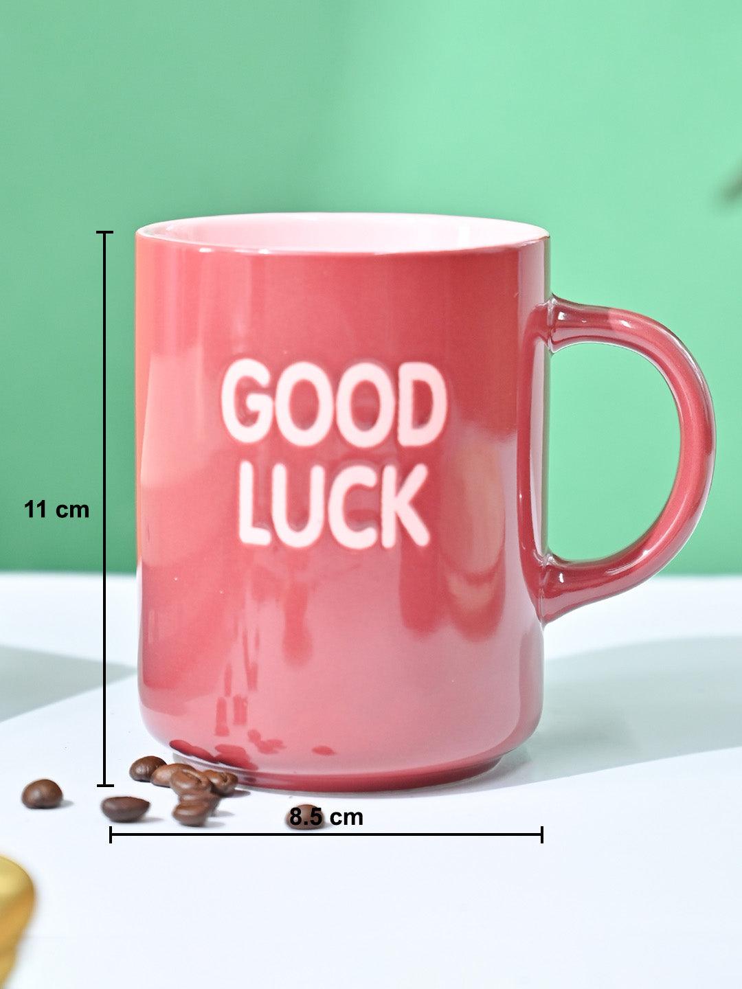 VON CASA Red Mug (Good Luck) - 420Ml