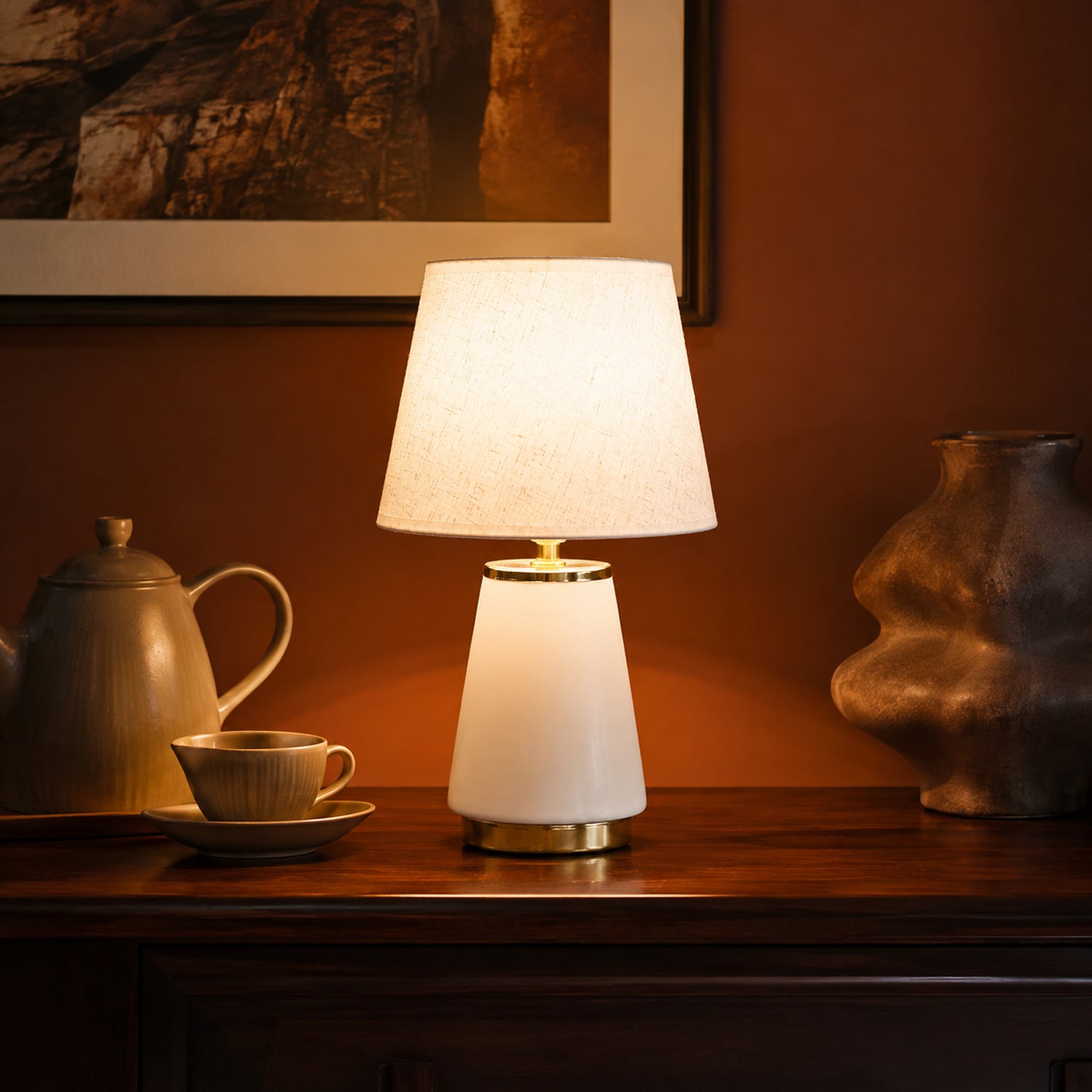 VON CASA Off White Table Lamp