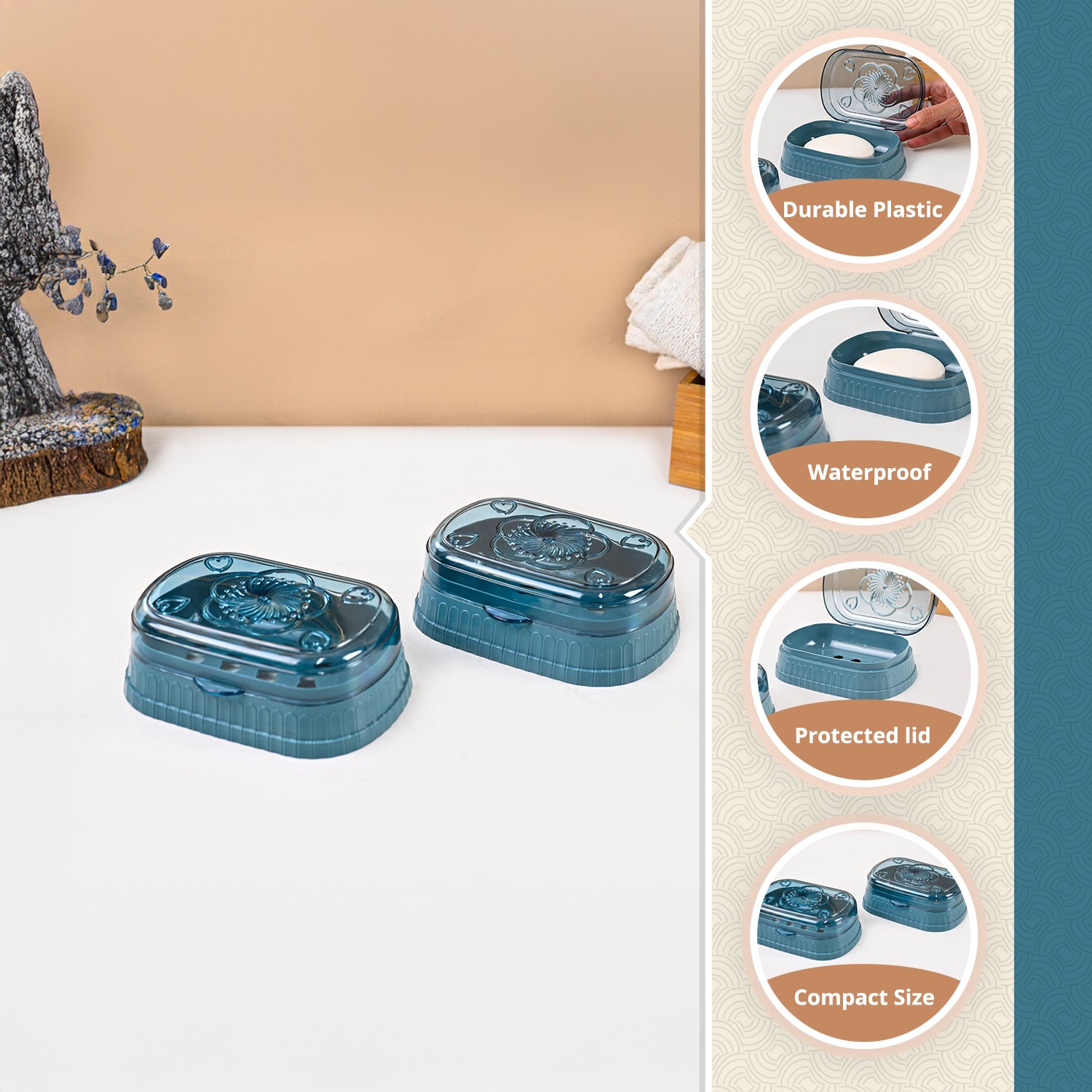 Market99 Plastic Blue Soap Dish Holders