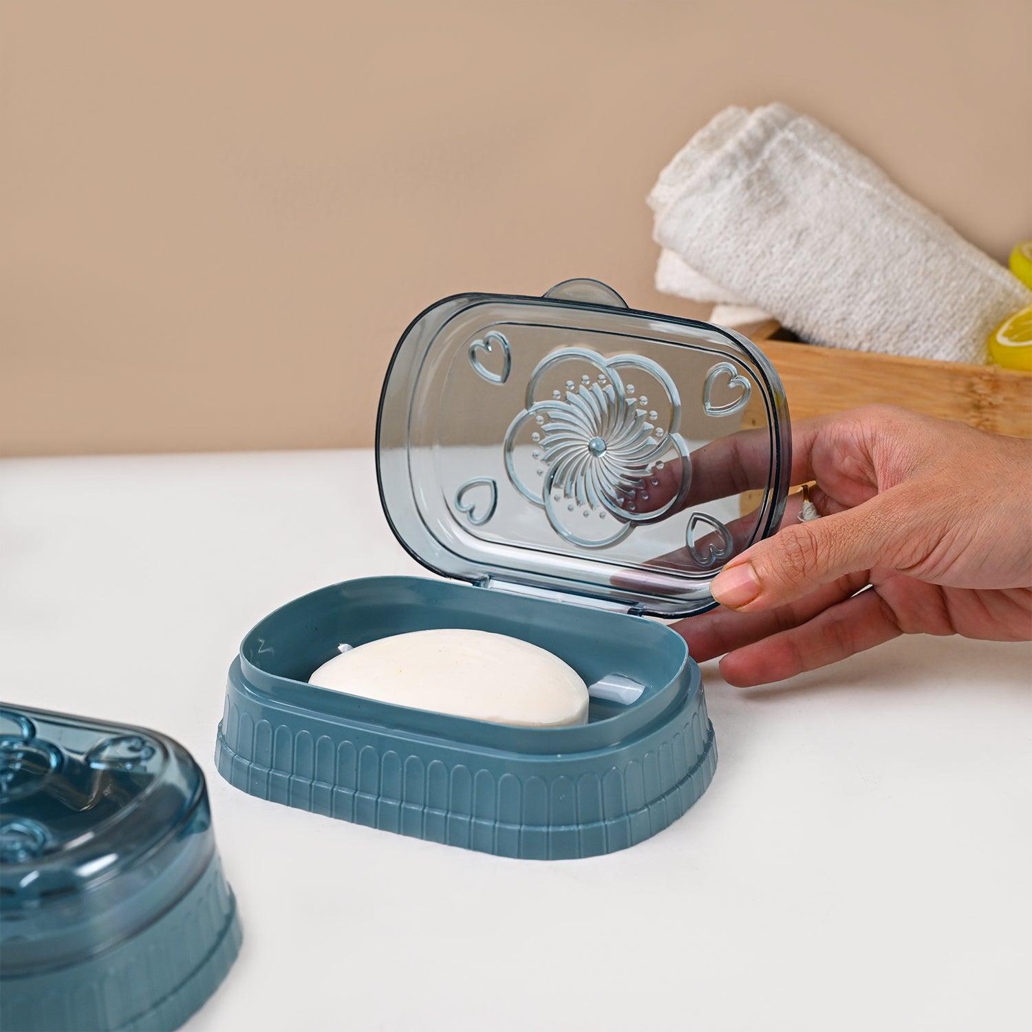 Market99 Plastic Blue Soap Dish Holders