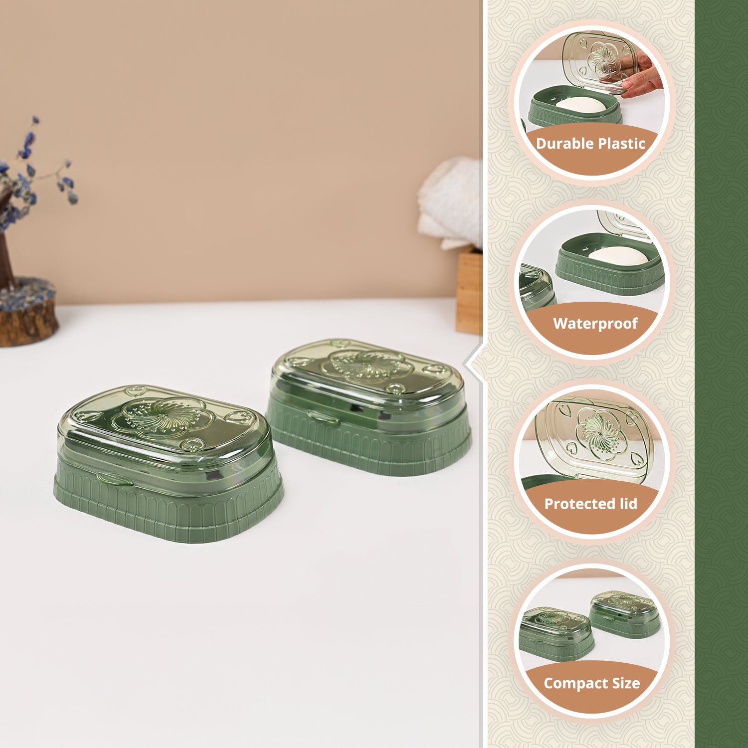 Market99 Plastic Teal Soap Dish Holders