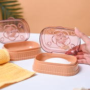 Market99 Plastic Peach & Beige Soap Dish Holders