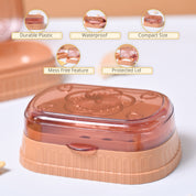 Market99 Plastic Peach & Beige Soap Dish Holders